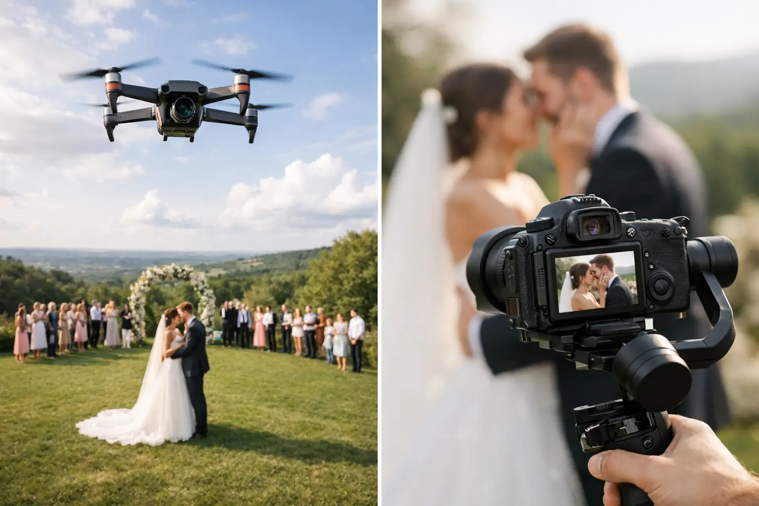 Drone Video vs Ground Footage for Weddings